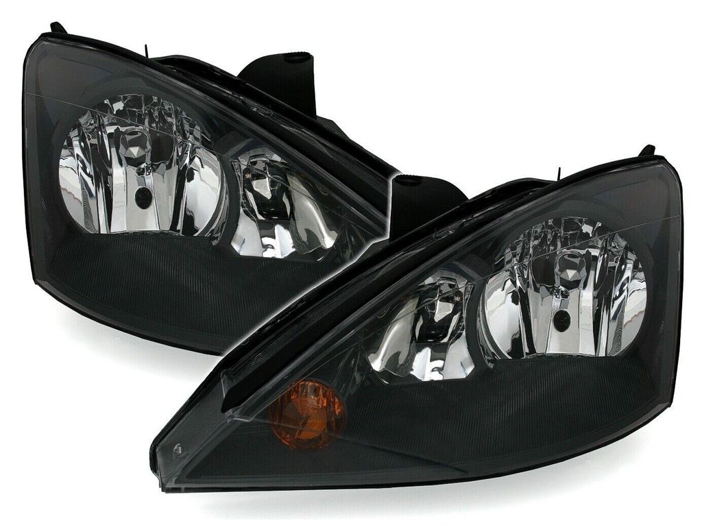 Für Ford Focus 1 MK1 11/2001-2004 Facelift Scheinwerfer Schwarz LINKS + RECHTS in der Farbe Schwarz von AD TUNING GmbH & Co. KG