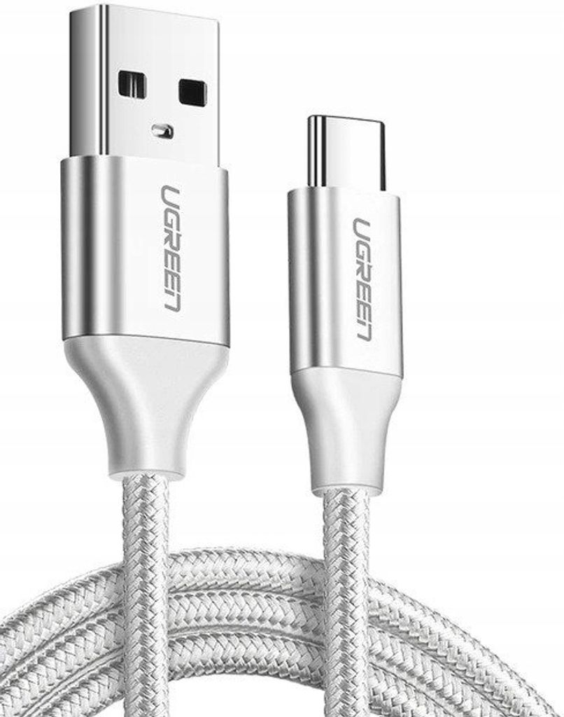 Ugreen US288 USB-C Kabel, 3A, 1m, Schnellladung, Weiß Produktbild 
