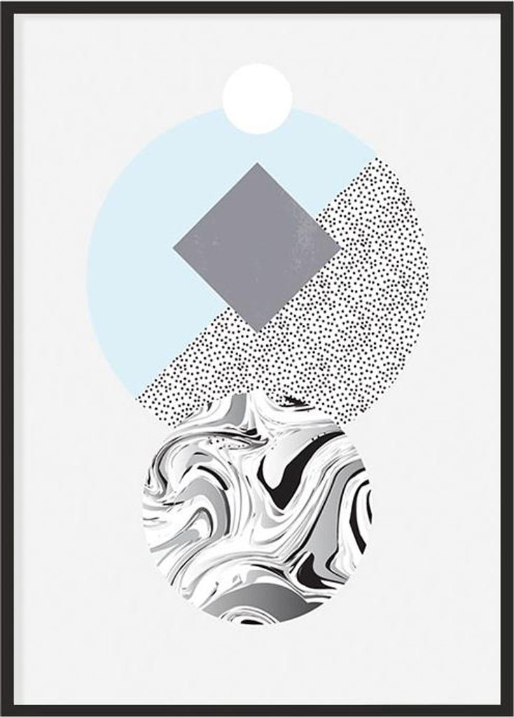 Bildplakat im Rahmen 53x73 cm Geometrie P1095