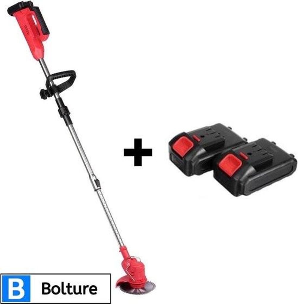 Elektrischer Unkrautentferner – Freischneider – Rasentrimmer – Kantenschneider – Fugenbürste – inklusive 2 Akkus