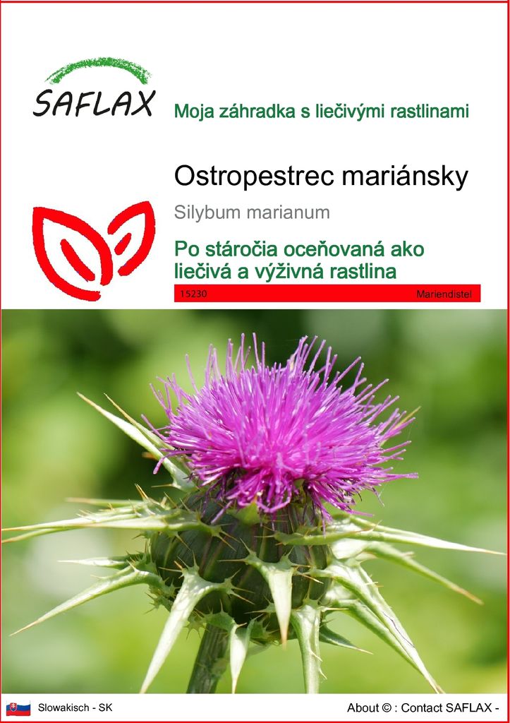 SAFLAX - ostropestrec mariánsky - Silybum marianum - 75 Obrázok produktu 
