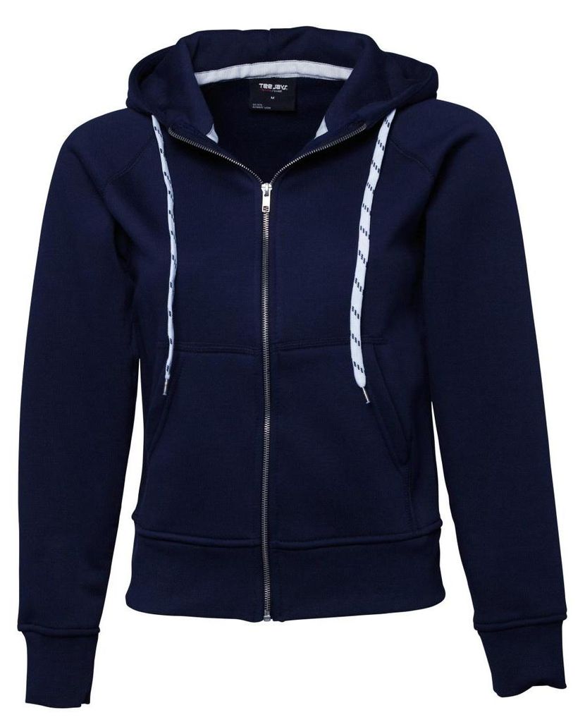 Tee Jays Damen Hoodie / Kapuzenjacke mit durchgehendem Reißverschluss FK905 (XL) (Marineblau)