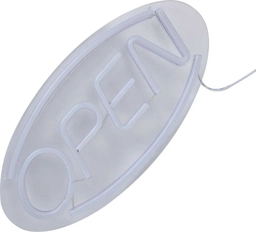 Enseigne Lumineuse OPEN LED Rouge et Bleu USB pour Vitrine de Magasin