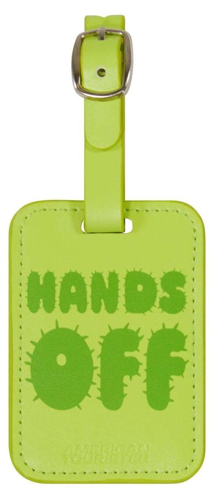 American Tourister Anhänger Reisezubehör Luggage Tag 2x Print Hands Off hellgrün