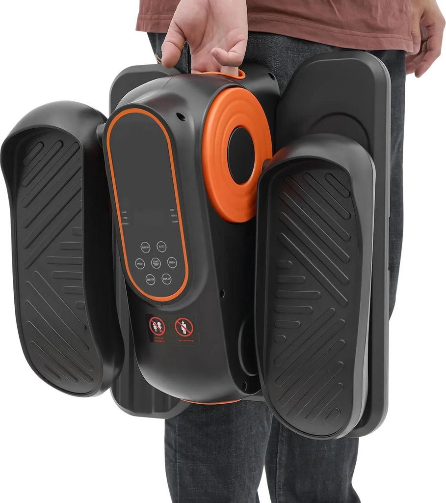 Untertisch-Pedaltrainer - Mini-Heimtrainer für Beine/Füße - Fernbedienung - LCD-Display - 50W motorisiert - <60 dB - Netzkabel 1,5 m - Schwarz