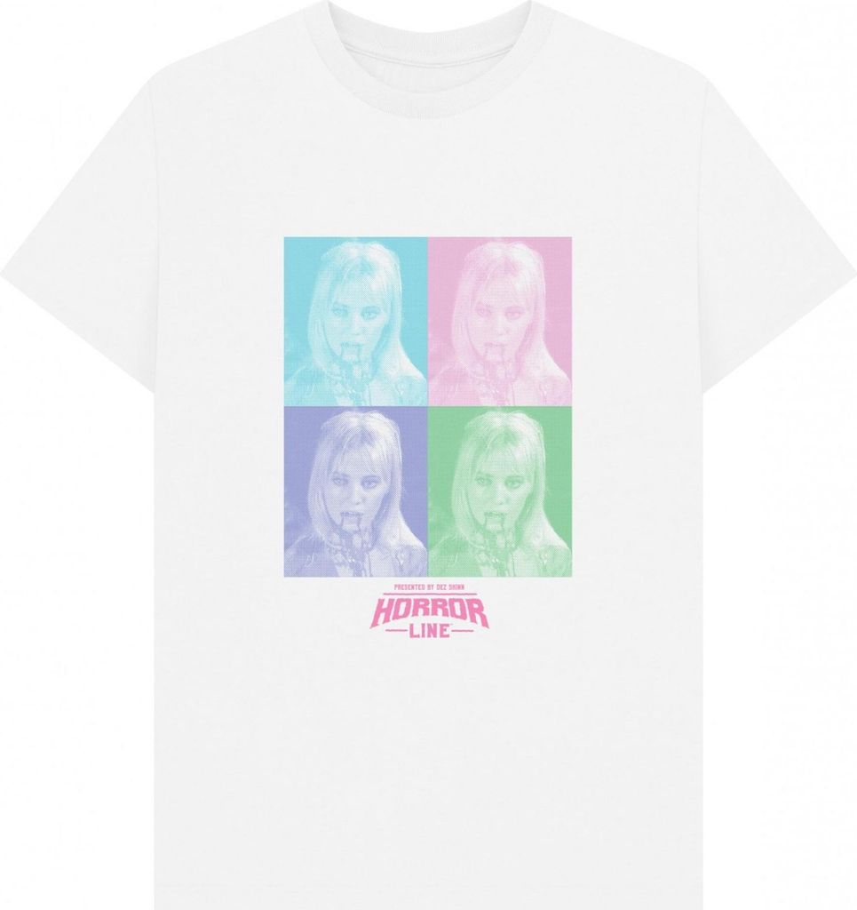 Horror Line - T-Shirt für Herren/Damen Uni PN1805 (S) (Weiß)