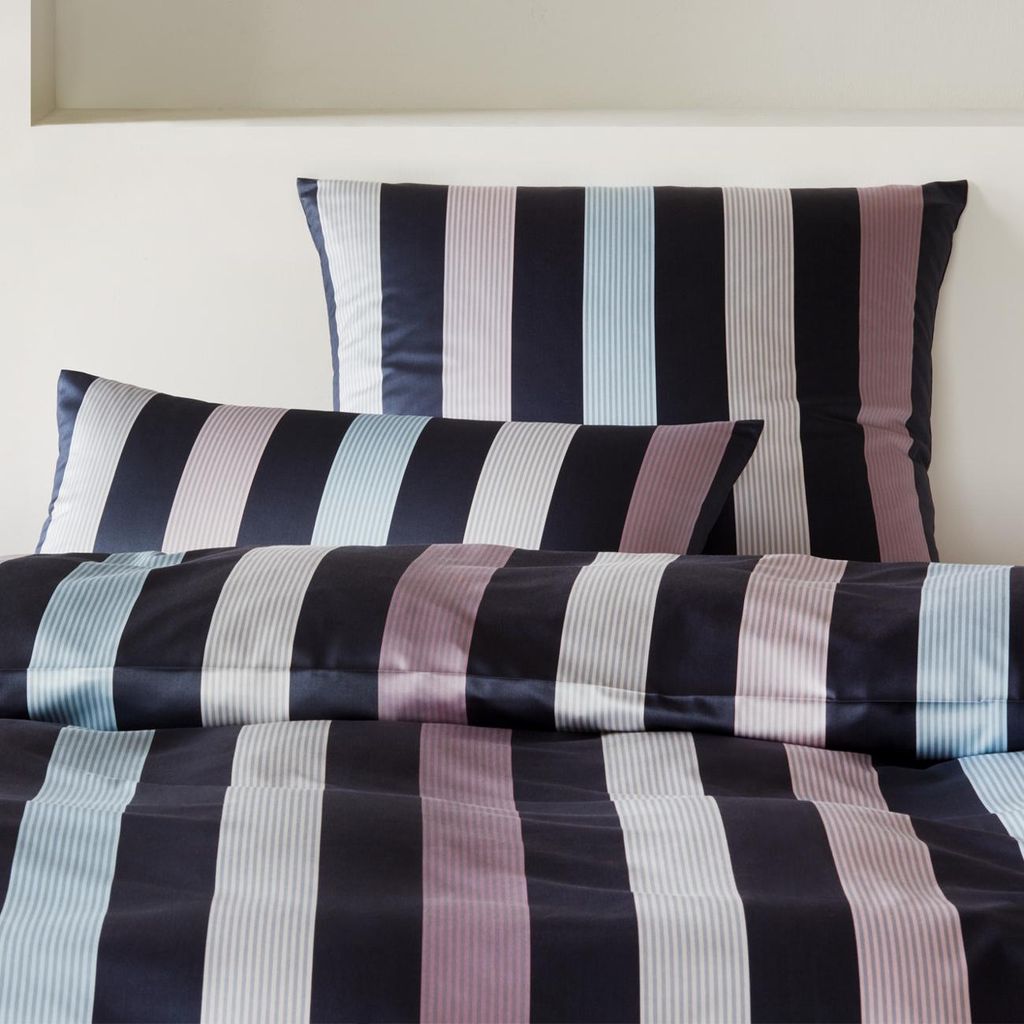 elegante Mako-Satin-Bettwäsche-Garnitur Melody Farbe Pastell Größe 135x200+80x80