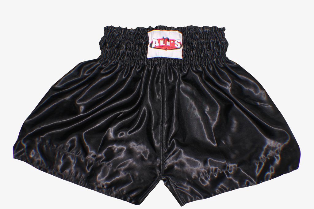 Ali's Fightgear TTBE Kickboxshorts – Schwarz – Größe S – Hochwertige Kickboxhose für Training & Wettkampf