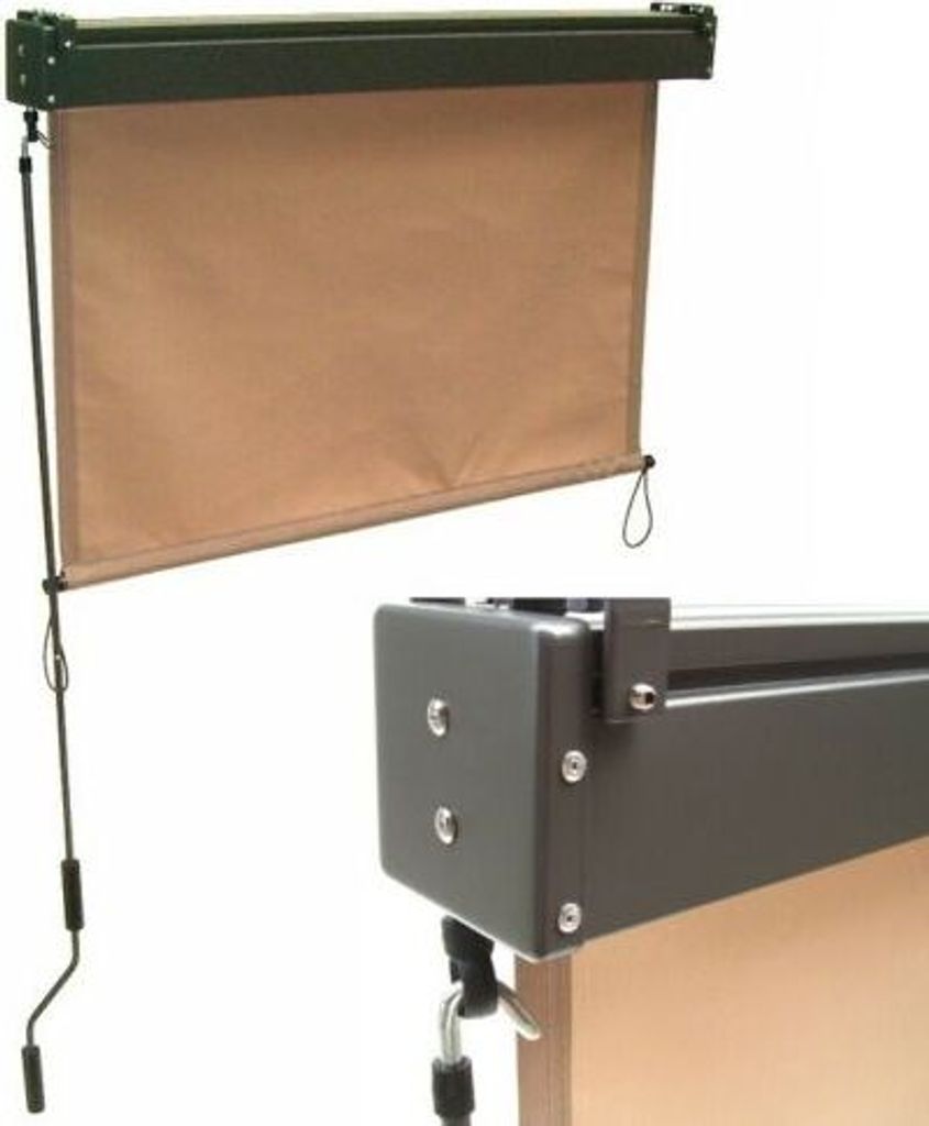 Balkon Senkrechtmarkise 120 mit Markisenkassette Vertikalmarkise Markise 56062