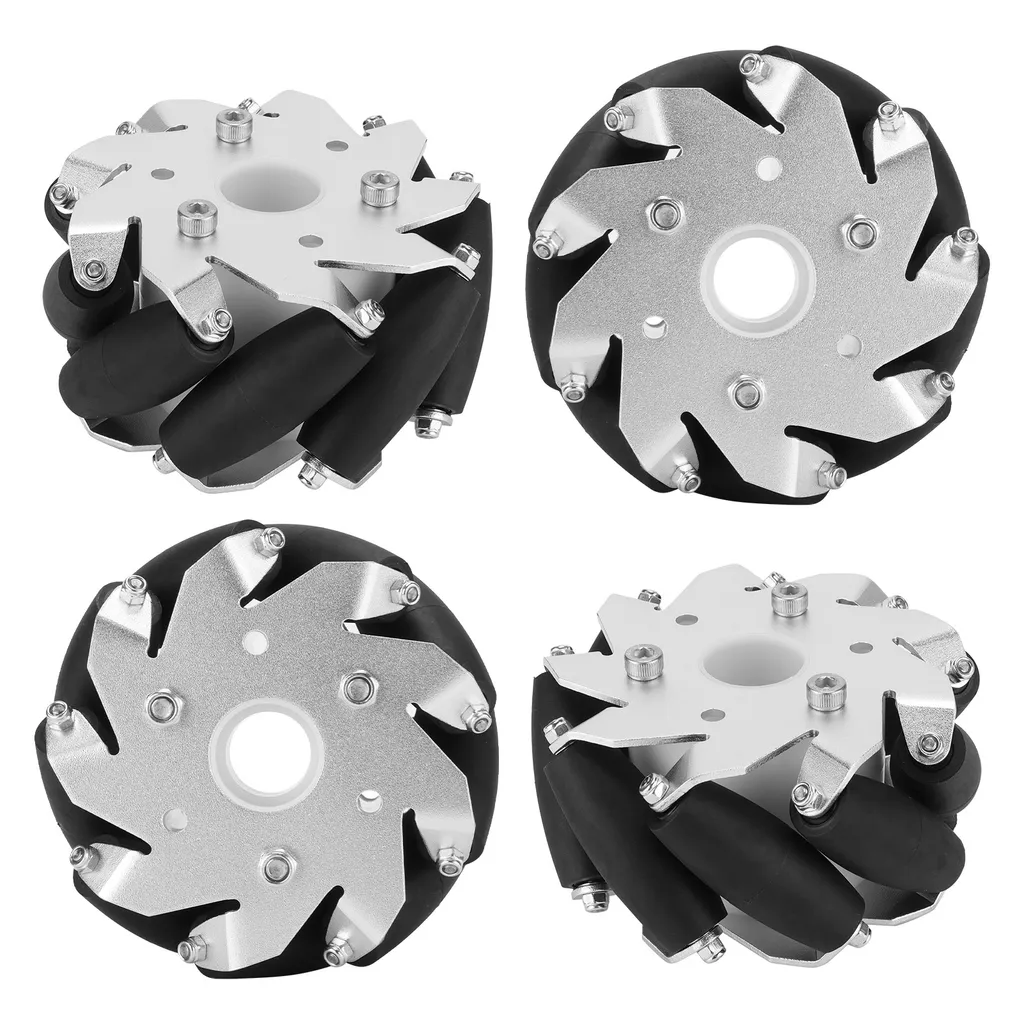 Set Ruote Mecanum RC 100mm - Kit Upgrade per Chassis Robot Arduino - 6