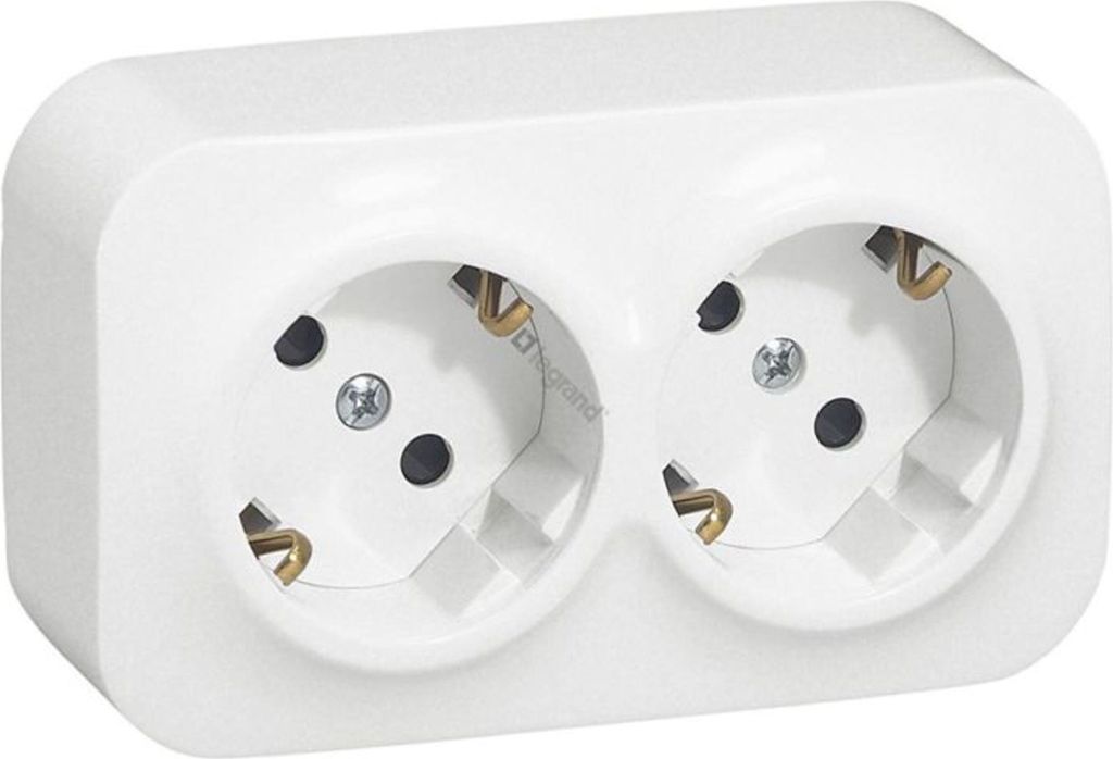 LEGRAND Aufputz-Steckdose 2-fach - IP20 - 16A/250V - Produktbild 