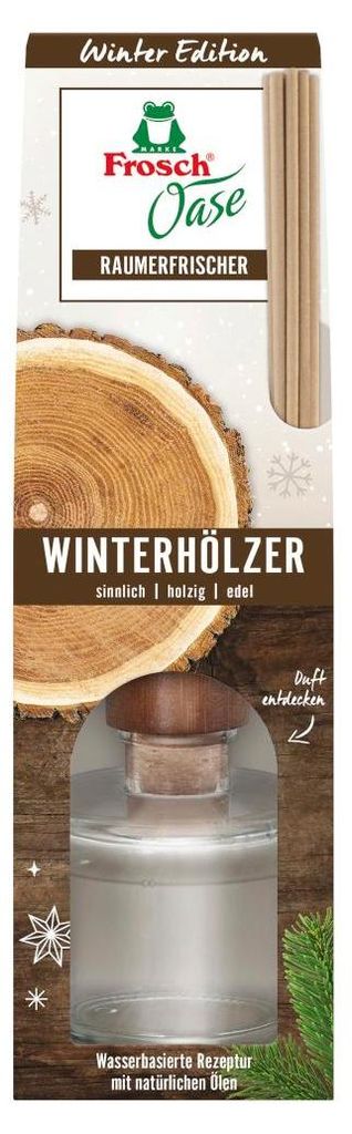 Frosch Oase Raumerfrischer Winterhölzer warmen Holznoten Packung 90 ml