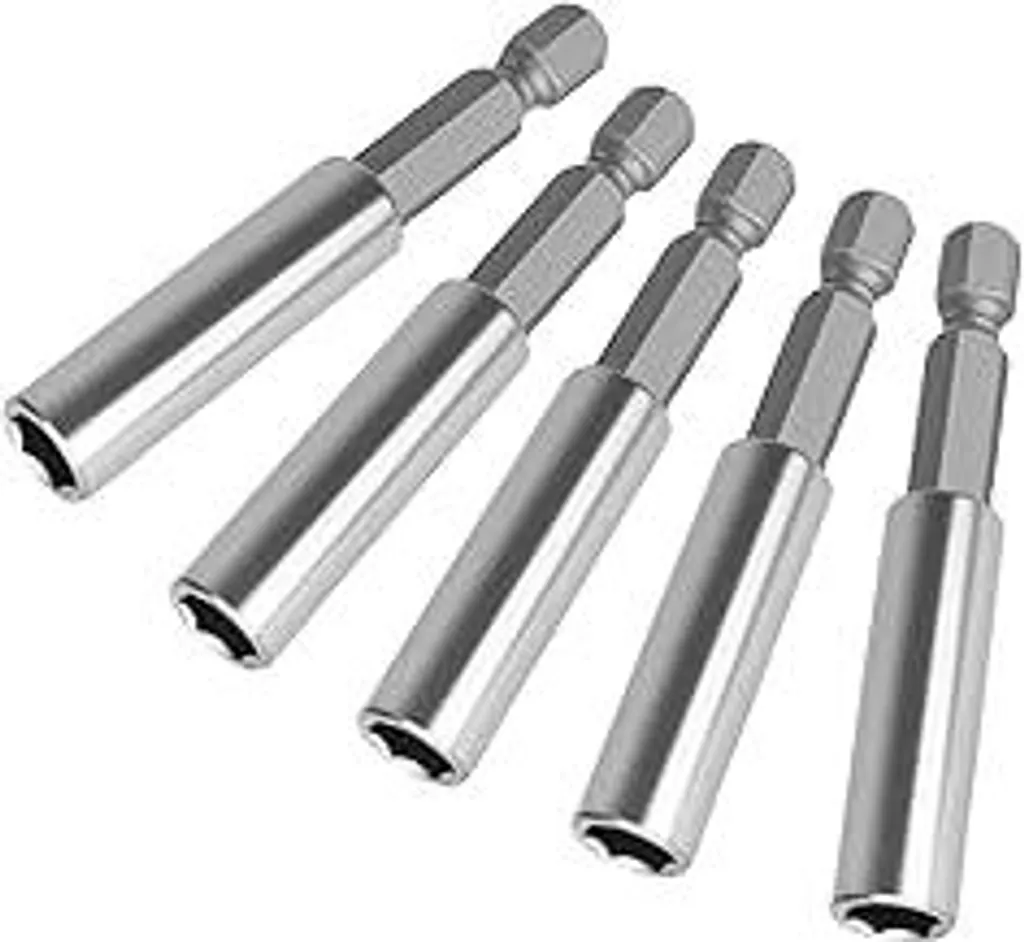 Set 5 Prolunga Magnetica per Punte bssmmai 60mm Acciaio Inox 1/4