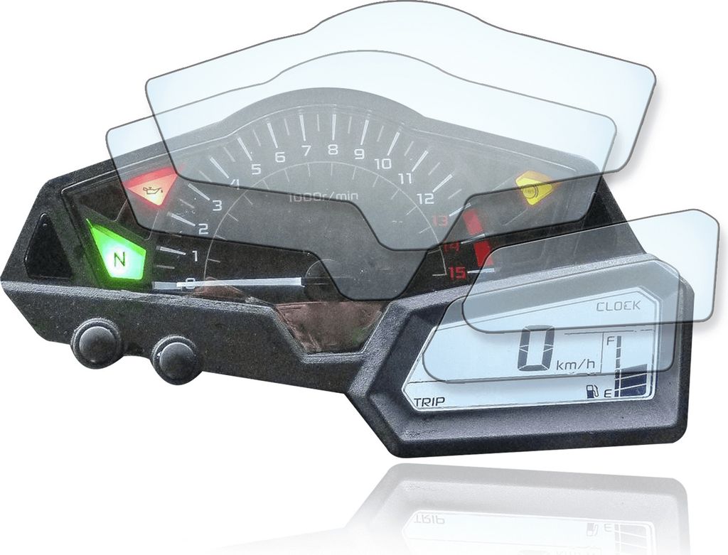 Kawasaki Ninja Z300 Tachoschutzfolie Displayschutzfolie 9H Nano Glas Technologie