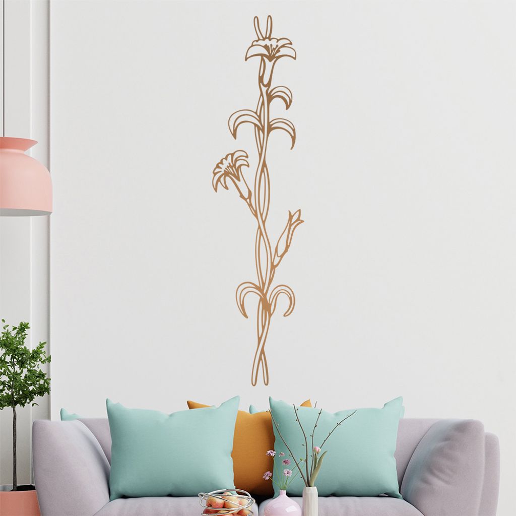 Blumen - Ranken Wandtattoo in 6 Größen - Wandaufkleber Wall Sticker - Dekoration, Küche, Wohnzimmer, Schlafzimmer, Badezimmer