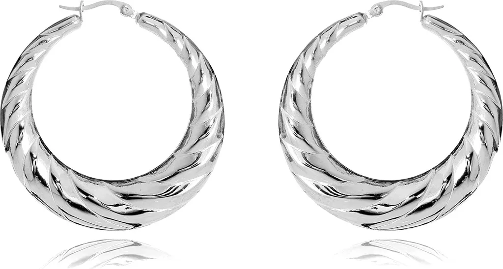 Orecchini Cerchio Donna 50mm Acciaio Inox YSE359 - Classico senza Tempo