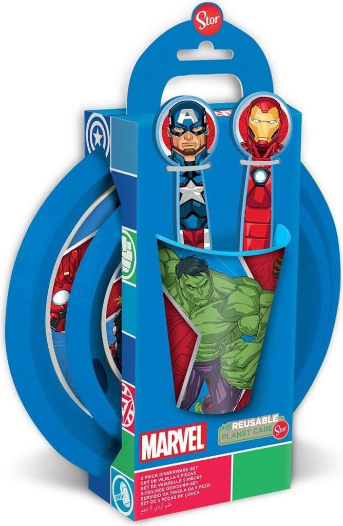 Set de vajilla infantil The Avengers CZ11309, plástico (5 Imagen del producto 