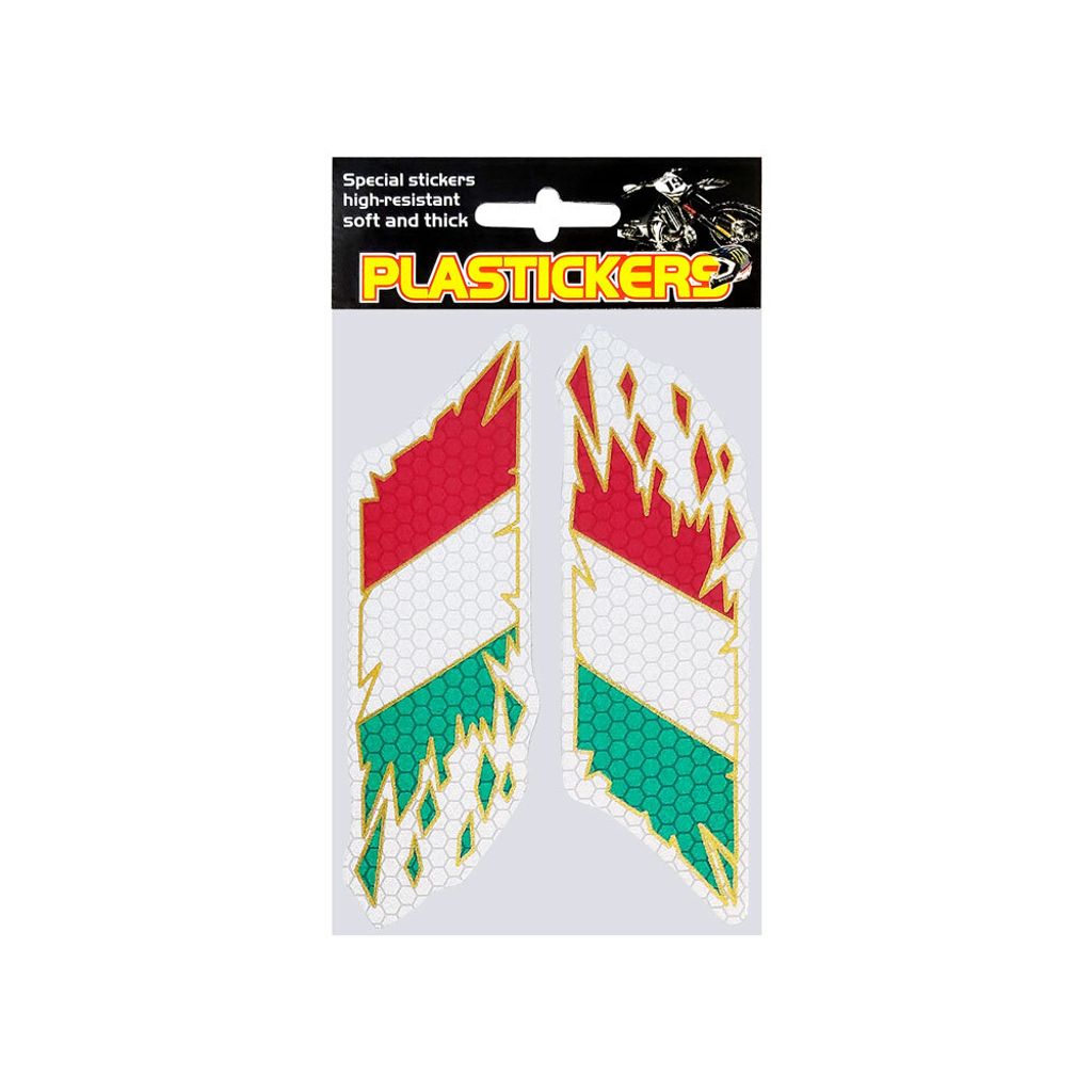 Aufkleber Reflektierende Flagge Italien 13.2 x 9.5 cm