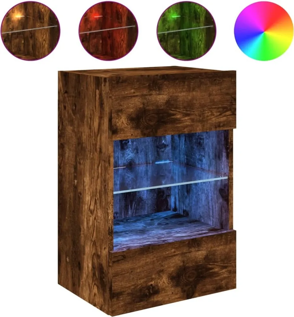Offerta Mobile TV SYFAX Rovere Fumo LED Sospeso 40x30x60,5 cm