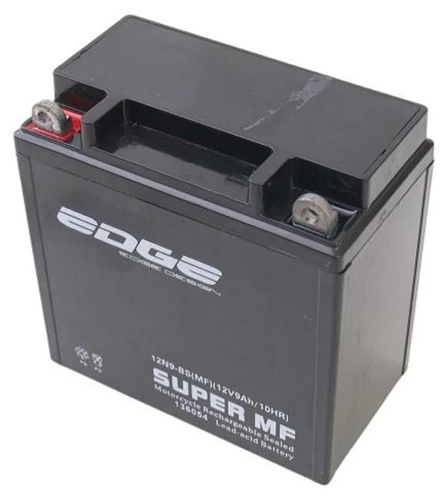 Batterie 12N9-BS Edge pour Piaggio Vespa Gilera YB9B Technologie Gel