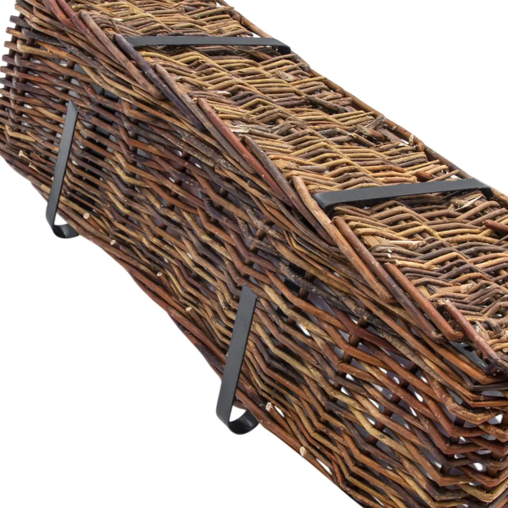 Jardinière d'Angle en Rotin pour Rambarde Fine : Fixation Stable 35mm