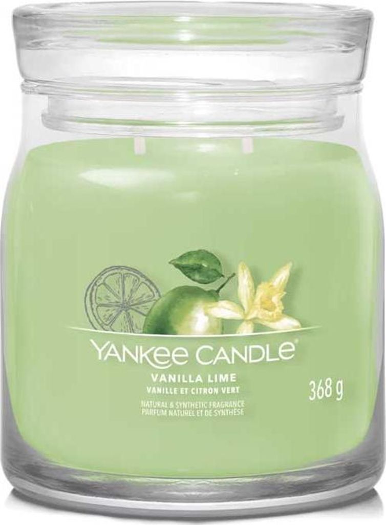 Yankee Candle Vanilla Lime, Rund, Grün, Rohrzucker, Produktbild 