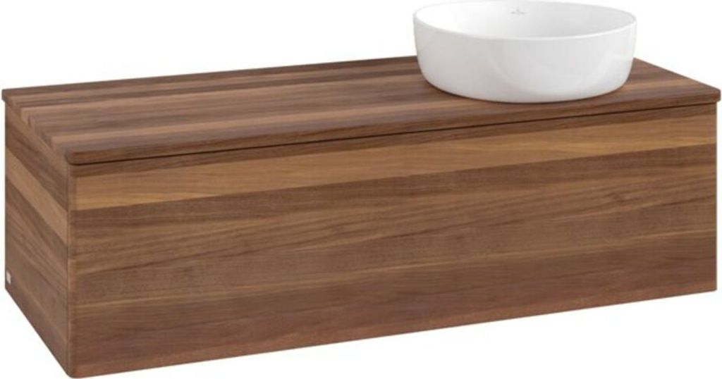 V&B Waschtischunterschrank ohne Frontstruktur Antao 120x36x50cm, WBP-farbe w. wal, w. walnut