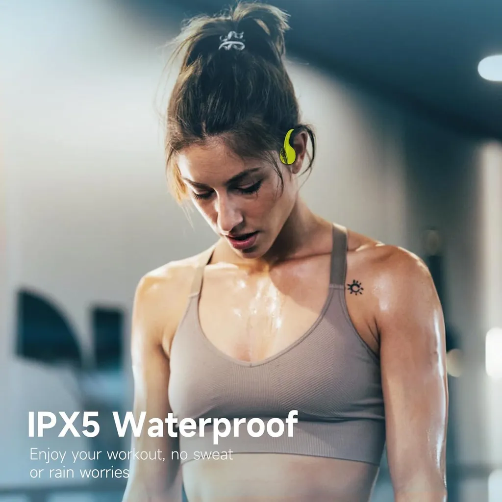 Cuffie Bluetooth 5.3 A Conduzione Ossea – Impermeabili IP68, 8h Di Autonomia, Per Sport