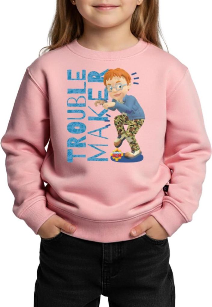 Spreadshirt Feuerwehrmann Sam Unruhestifter Norman Price Kinder/Teenager Premium Pullover, 146/152 (10 Jahre), Rosa