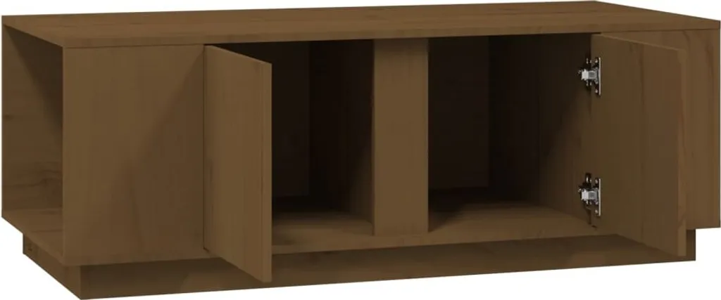 Tavolino in Legno Massello di Pino 110x50x40 cm - Marrone Miele - 5