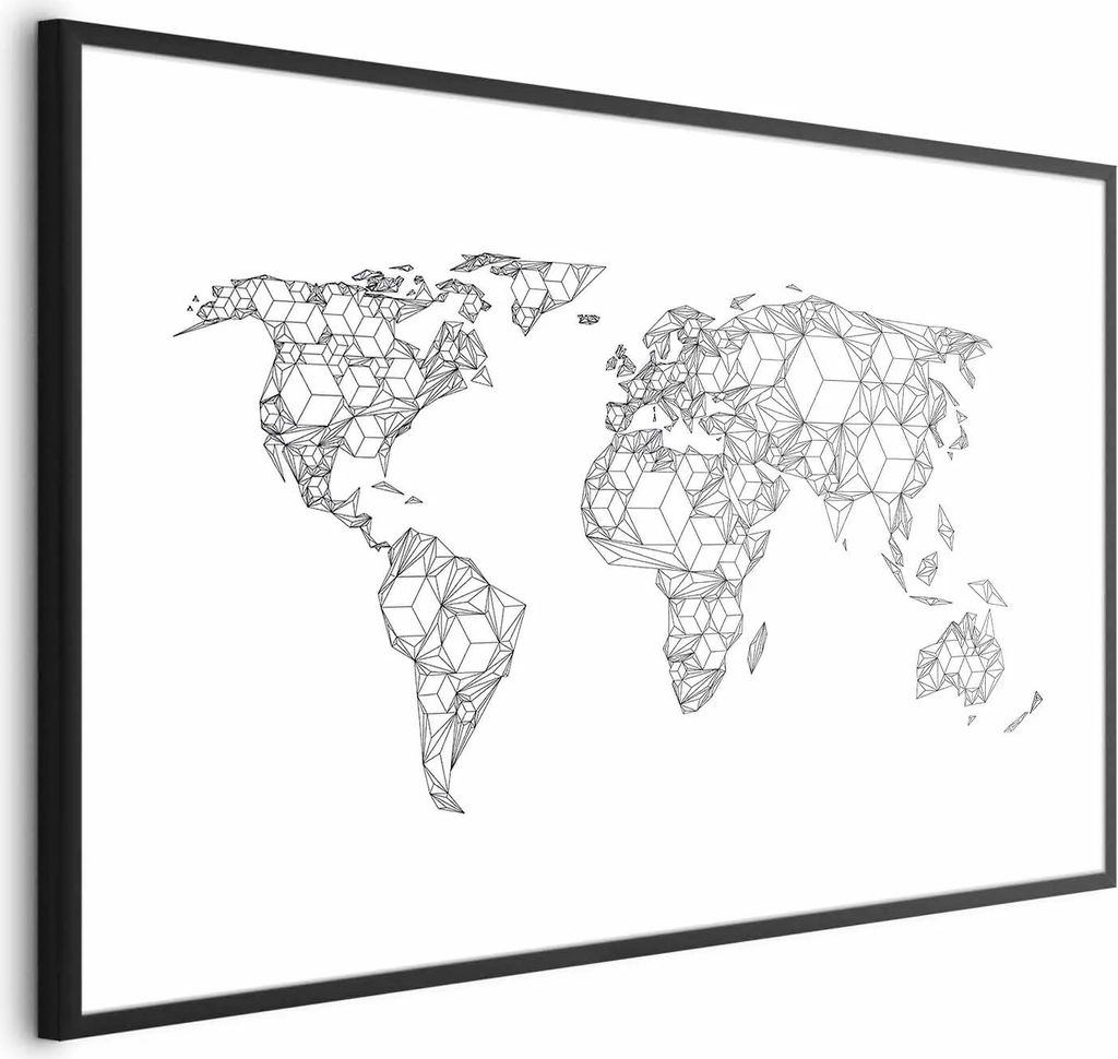 Posterpapier Poster - Geometric Map 60x40 cm Karten k-A-0440-ao-a