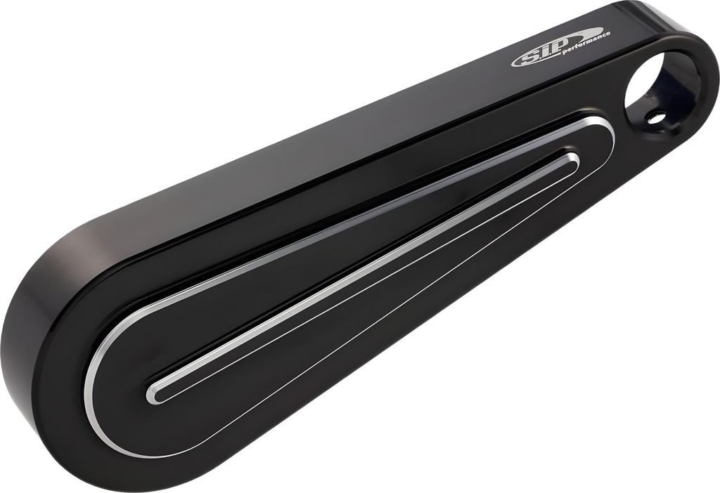 Schwingenabdeckung SIP Style Aluminium CNC schwarz eloxiert für Vespa 125 V30-33, VM, VN, ACMA, Hoffmann C, VNA-TS, 150 VL, VB1, VD, VGLA, B, VGL1...