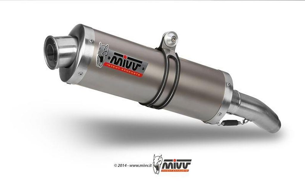 MIVV Oval Bolt-On Auspuff genehmigt in Titan für KAWASAKI zx-7 r