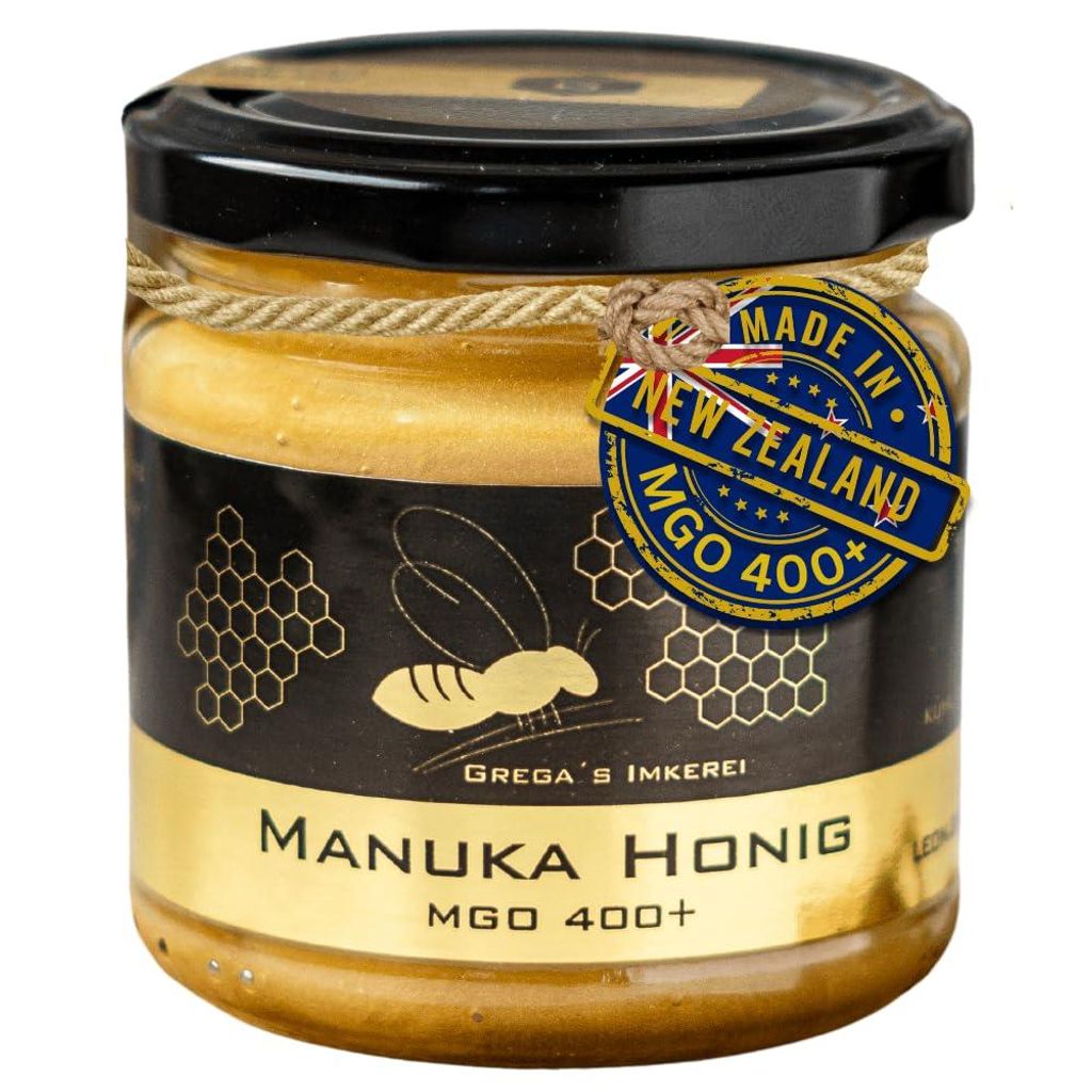 Manuka Honig MGO 400+ Original aus Neuseeland | 250g Glas | cremige Konsistenz direkt vom Imker | Grega ́s Imkerei