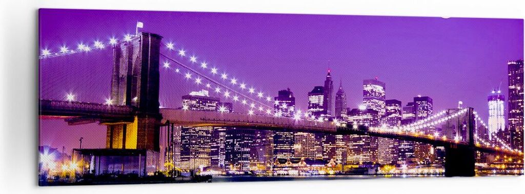 Bild auf Leinwand - Leinwandbild - Amerika wohnung architektur - 160x50cm - Wand Bild - Wanddeko - Leinwanddruck - Bilder - Kunstdruck - Wanddekora...