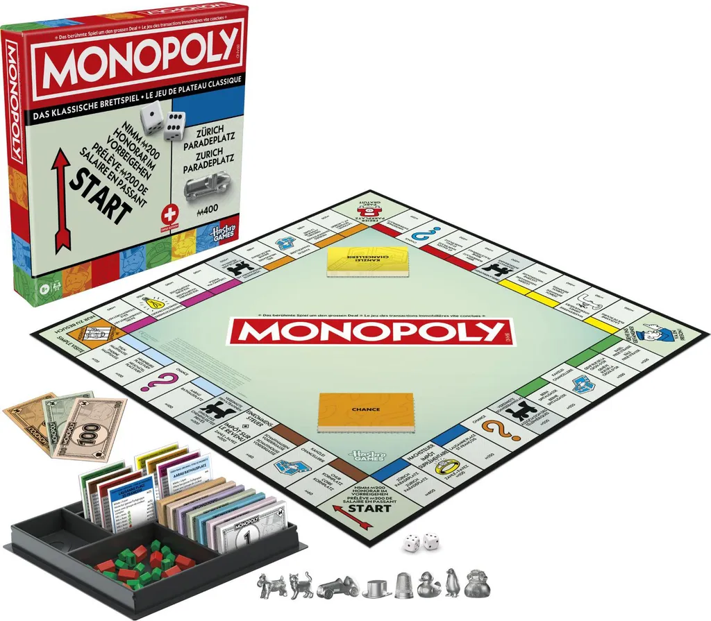 Monopoly classique Hasbro pour s'amuser ensemble sans écrans