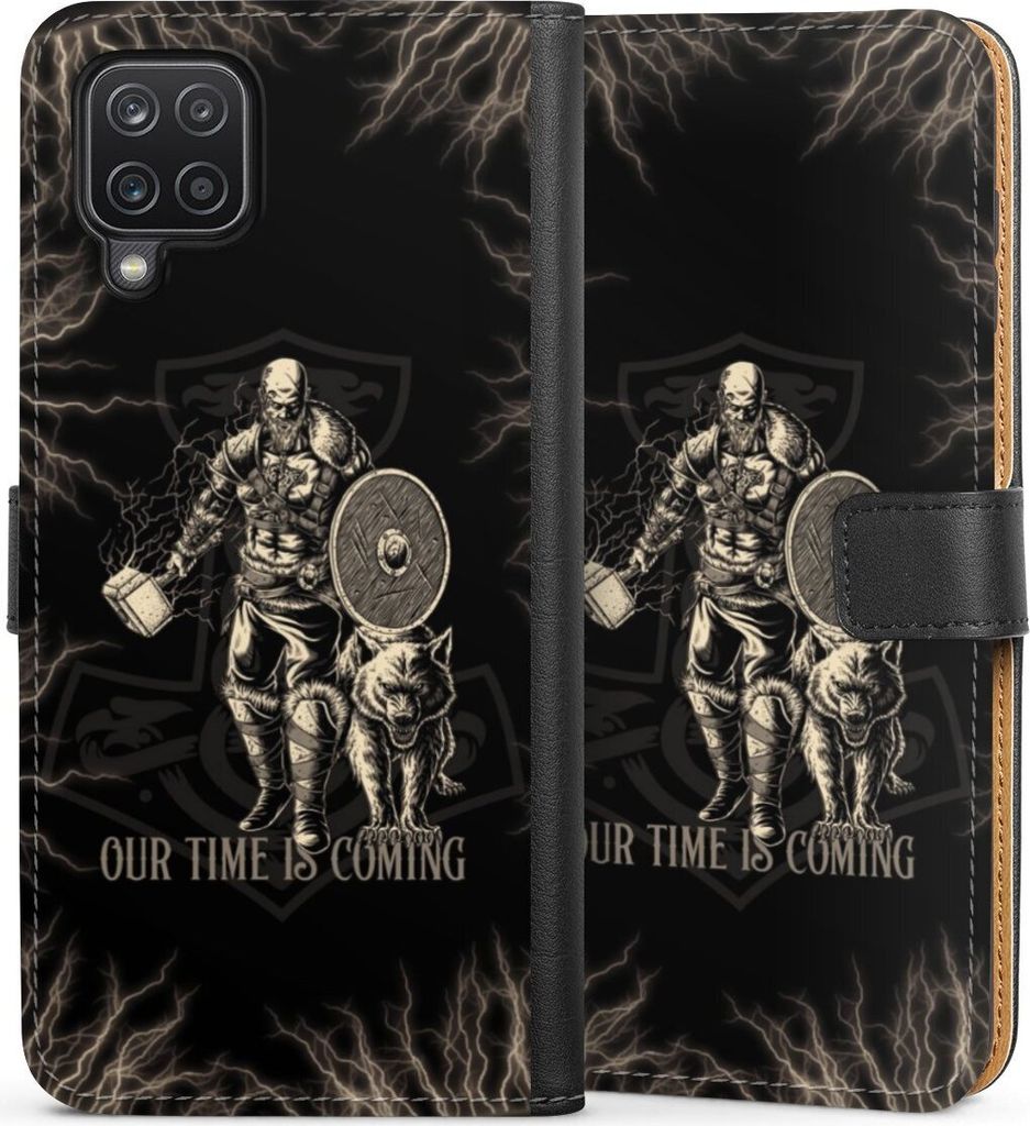 DeinDesign Klapphülle für Samsung Galaxy A12 Handytasche Lederhülle Tasche Serienmotiv Vikings Wikinger