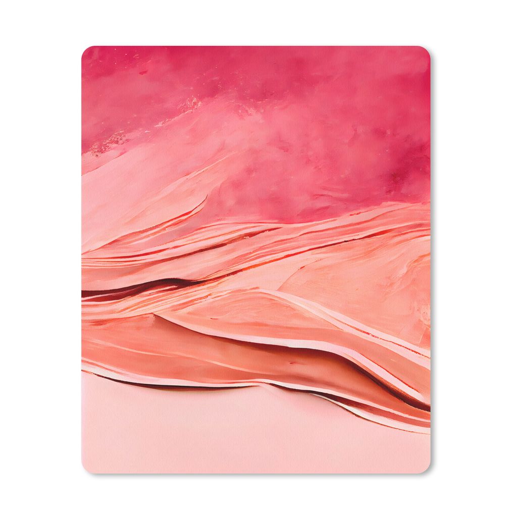 MuchoWow Mauspad Mousepad Abstrakt - Rosa - Pastell - Formen 19x23 cm - Mousepads - Maus Mat - Pad - Mausunterlage - Mauspads - Spielen