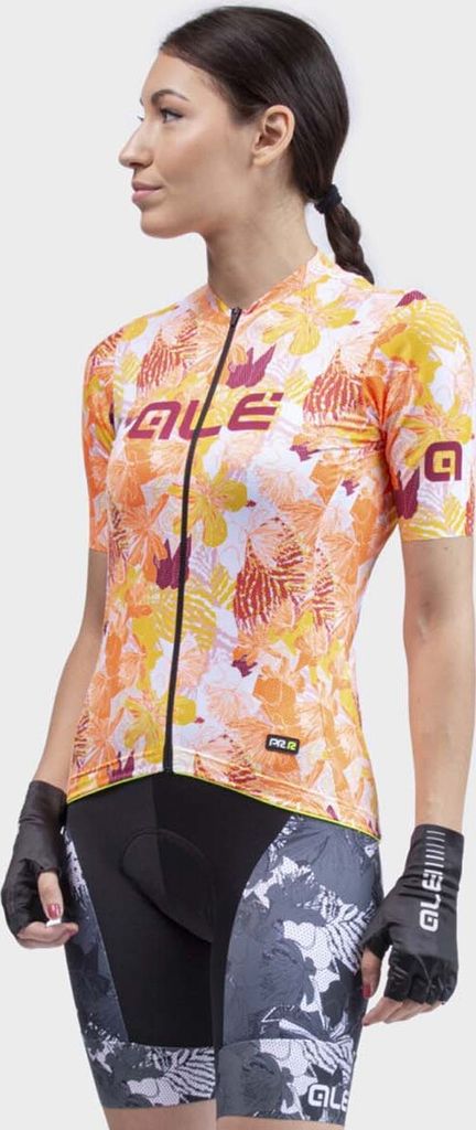 Alé Kurzarm Fahrradtrikot - PR-R AMAZZONIA LADY - Gelb/Orange/bordeaux/Rot/Weiß L