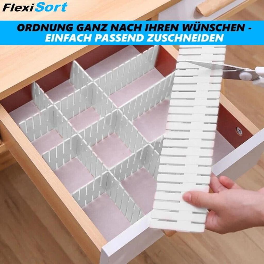 Organizér FlexiSort pro rozdělení zásuvek 4 kusy Obrázek produktu 4
