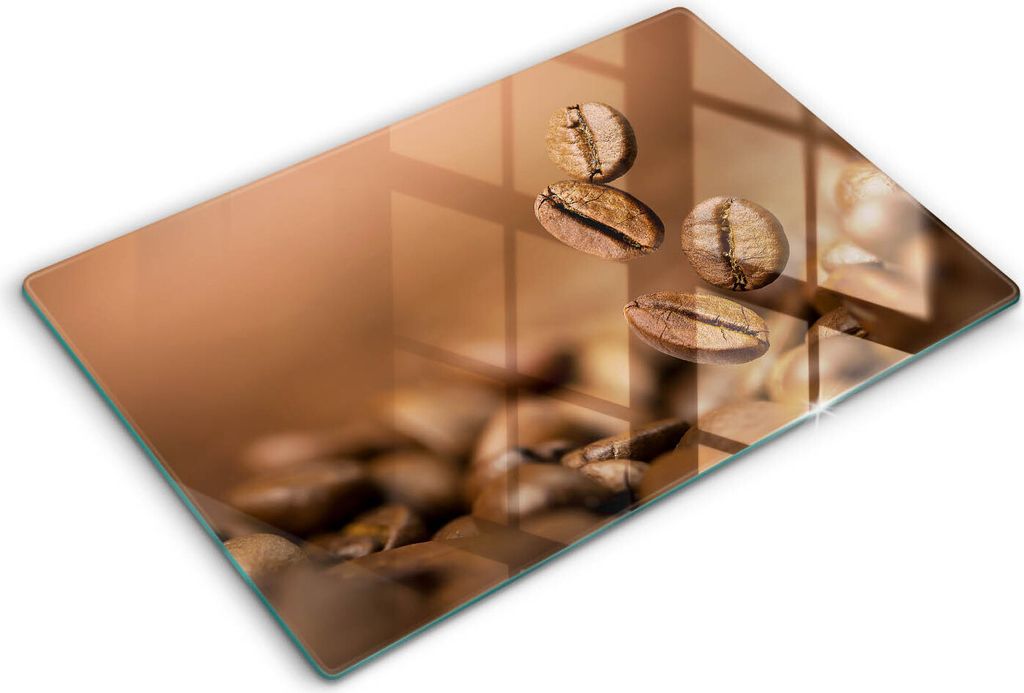 Abdeckung Glas - Küchenabdeckung - 80x52 cm - Abdeckplatte -Kaffeebohnen