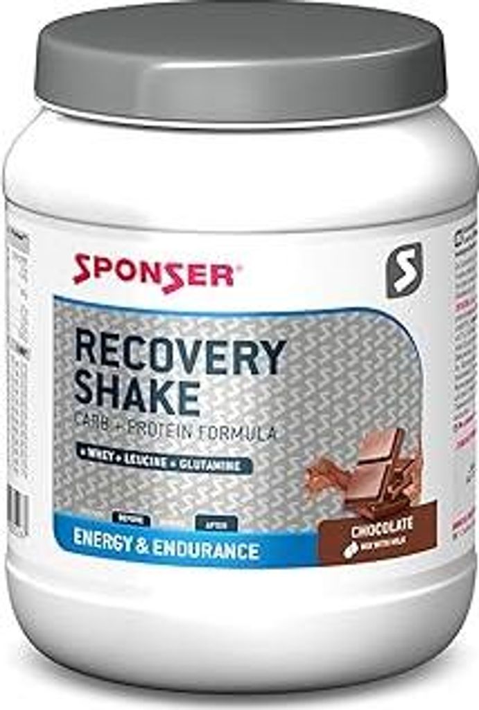 SPONSER Recovery Shake 900g Dose Chocolate Sportgetränk Regeneration