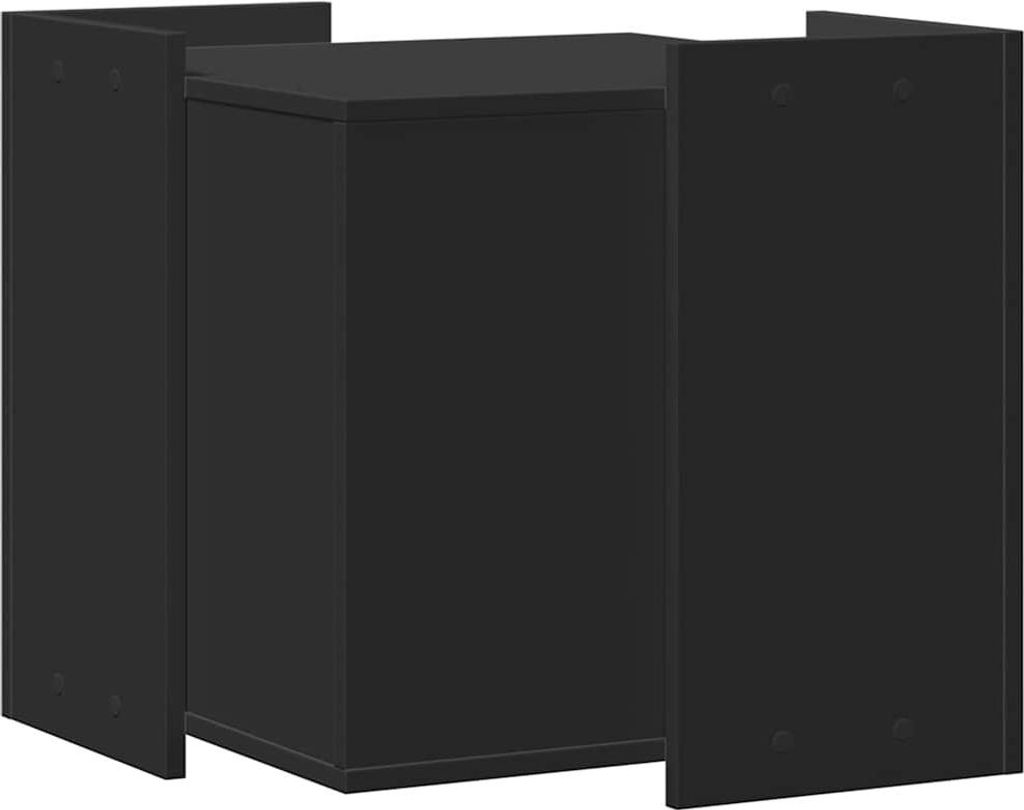 vidaXL Zásobník na odpadky černý 53x53x51 cm Materiál na Obrázek produktu 