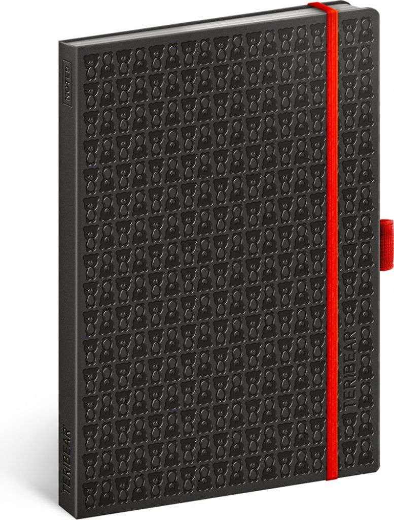 Carnet de notes Teribear, noir, ligné, 15 x 21 cm, A5 Image du produit 