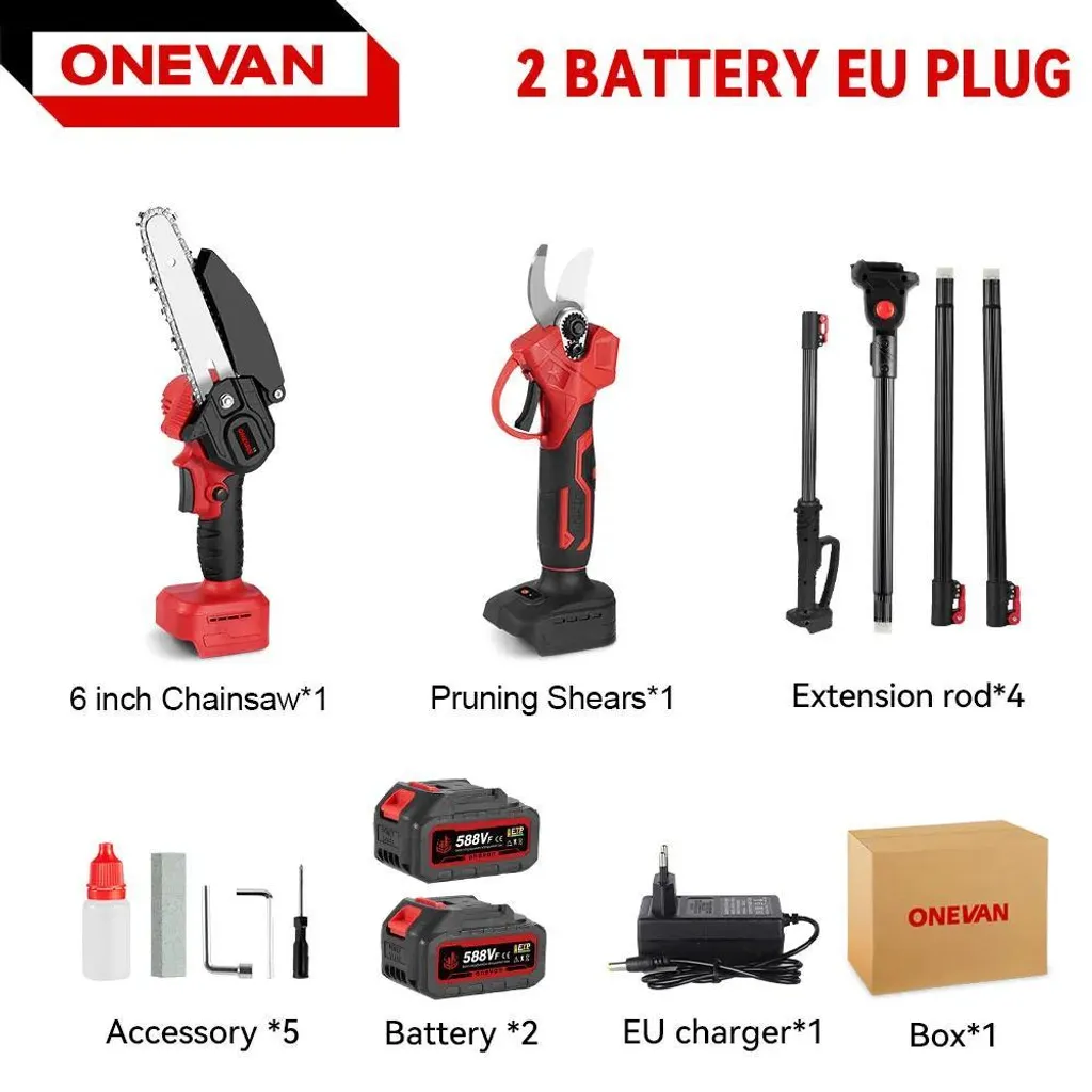 Kit élagage et taille de jardin Braun sans fil pour entretien complet