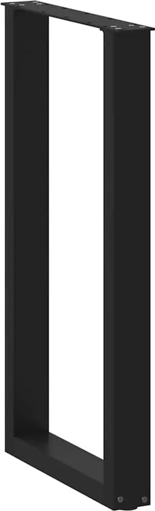 Pieds de table de bar en U vidaXL : solution pour sol irrégulier noir - 3