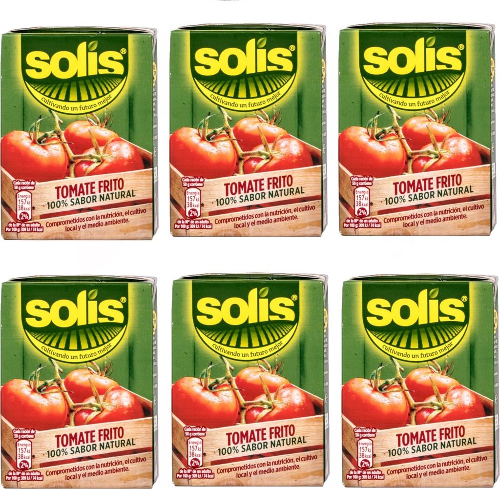 6 x 350g Solis Tomate Frito gebr. Tomaten 2.100g Produktbild 