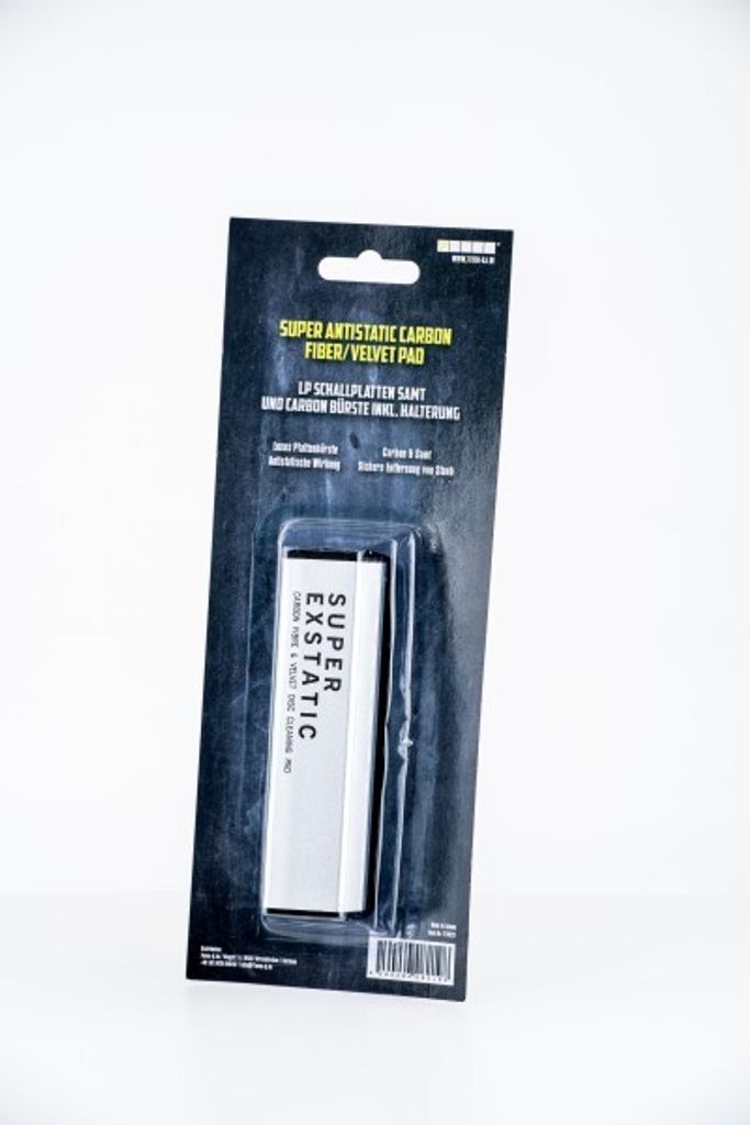 Antistatic Carbon Fiber/Velvet Pad - LP Schallplatten Samt und Carbon Bürste / Super Exstatic