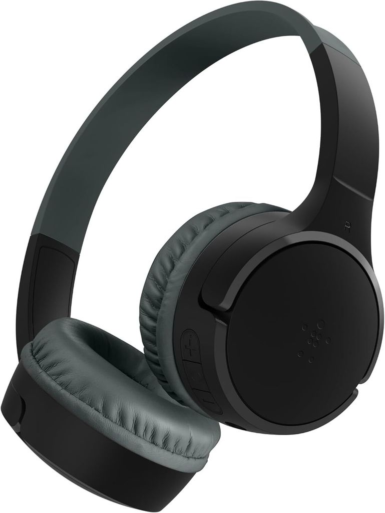 Mini kabelloser Kinderkopfhörer mit integriertem Mikrofon und lustigen Aufklebern, 30 Std. Wiedergabe für Unterricht, Ferien, iPhone, iPad, Galaxy