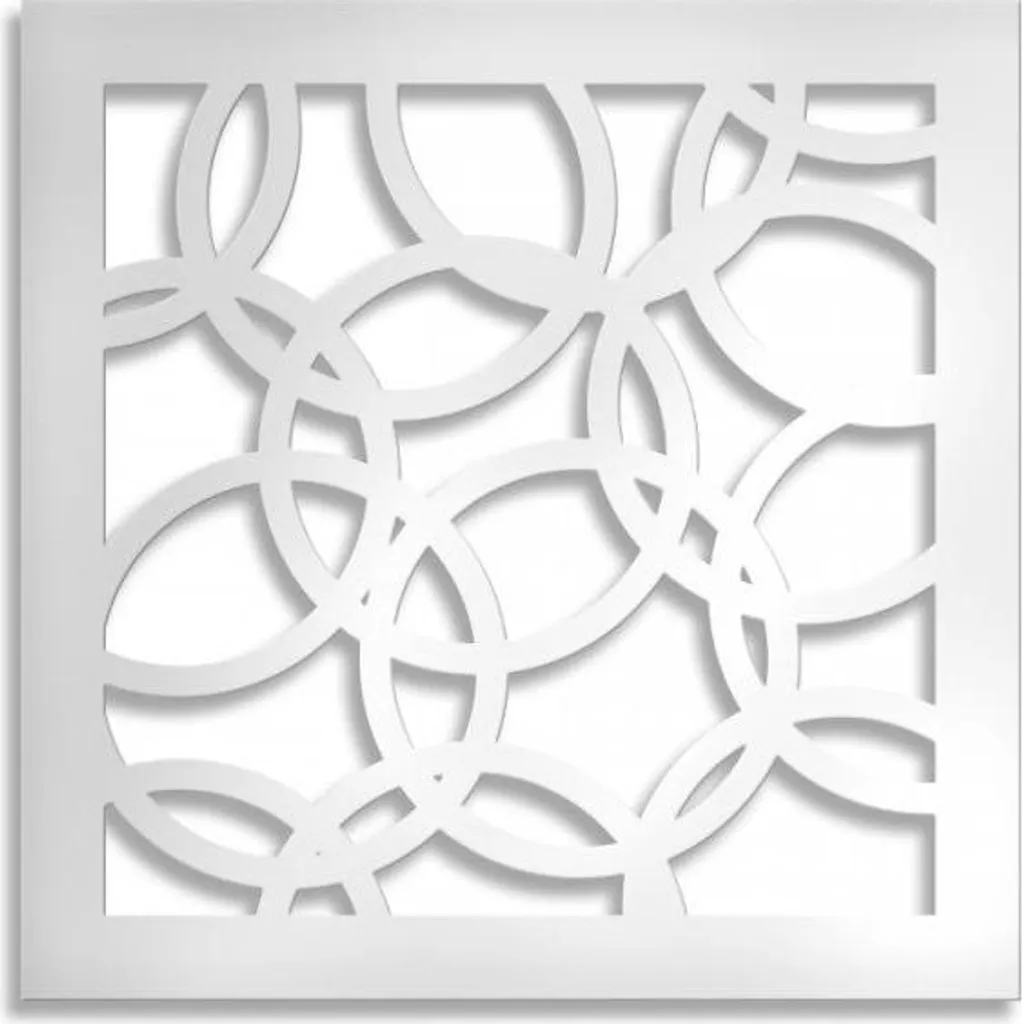 CERCHI SMALL Pannello PVC Traforato Bianco 73x73cm | Divisorio Design